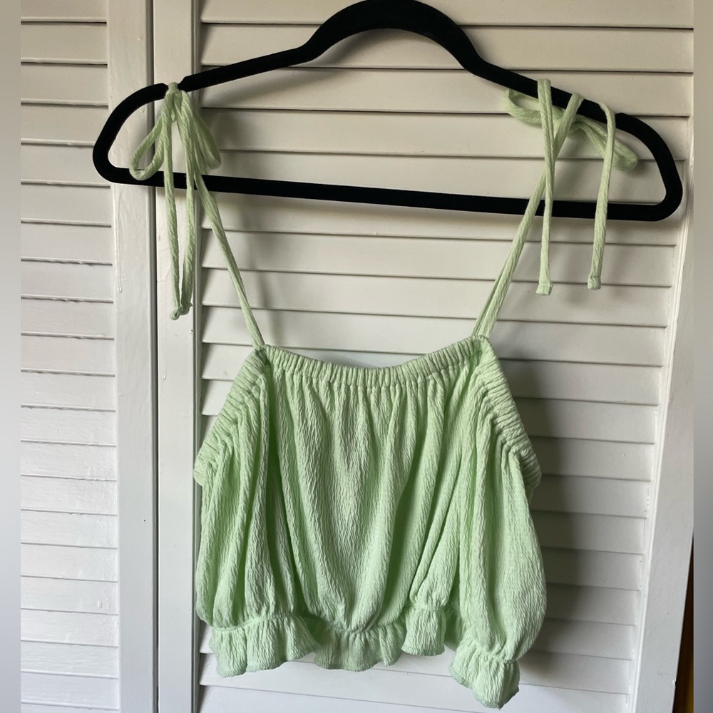 Sage/ Sage green crop top